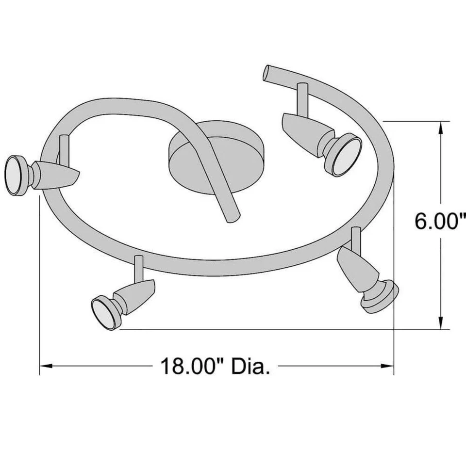ILUMINACIÓN DE ACCESO Mirage Foco de 4 luces de acero cepillado Foto 2 de 3