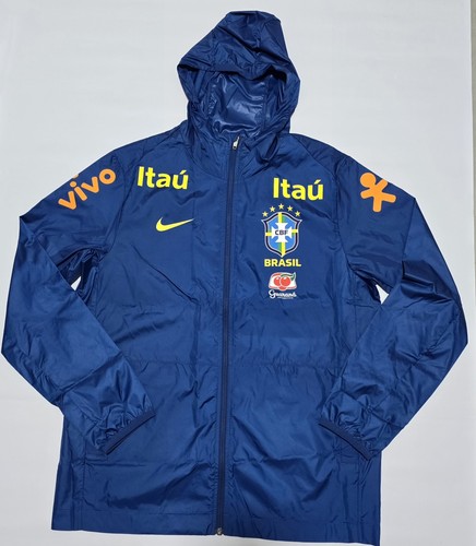 Brazil Rain Jacket 2024/ 25 Navy Blue Nike Training RainCoat Storm-fit