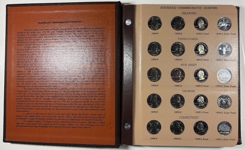 1999 - 2008, P D S & S Silver State Quarters, Uncirculated, in 2 Dansco Albums - Image 2 of 4