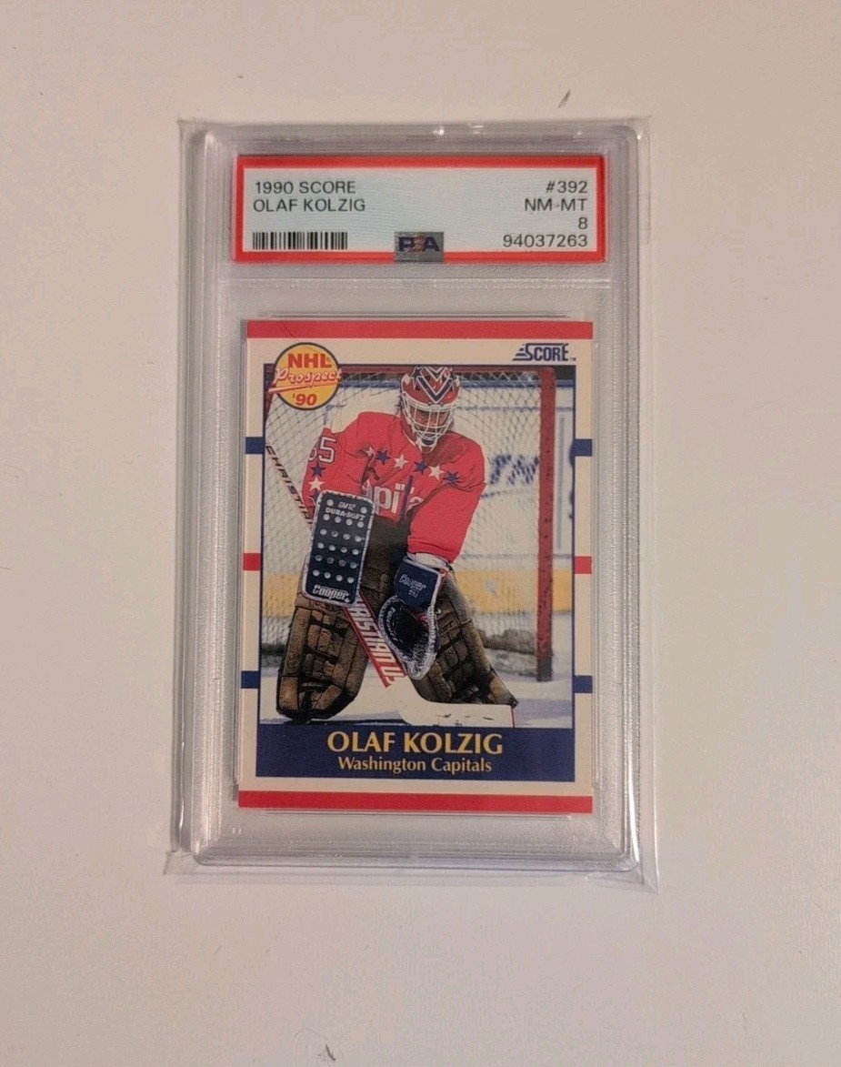 1990 Score Canadian Olaf Kolzig #392 PSA 8 NM-MT