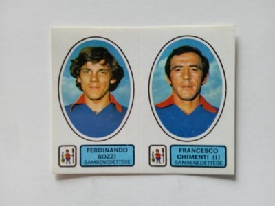 FIGURINE FOOTBALLERS PANINI 1977/78 SAMBENEDETTESE SKETCHES/... n 498 WITH VELINA
