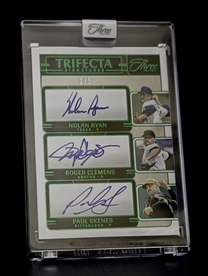 Nolan Ryan Clemens Paul Skenes Triple Auto 1/5 2025 Three & Two