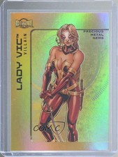 2025 Skybox Metal Universe Batman High Series PMG Gold 1/1 Lady Vic #188 02aj