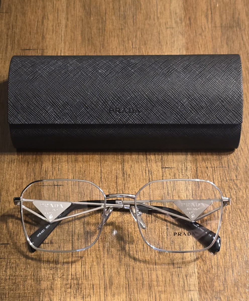 Prada PR A51V 1BC-101 Silver 55 mm Demo Lens Women's Eyeglasses