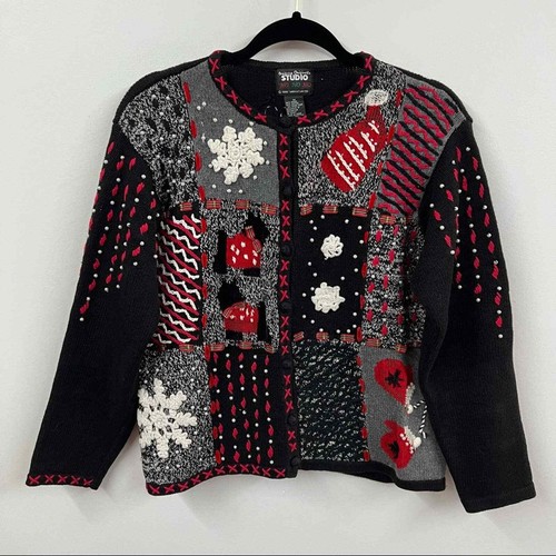 Vintage Christmas Holiday Cardigan 
