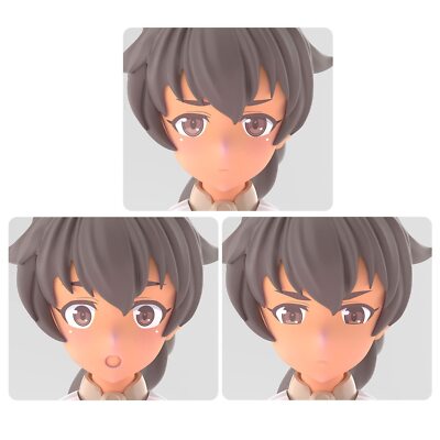 Bandai 30MS Option Face Parts Facial Expression Set 6 Color C Model Kit Parts