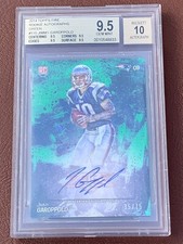 2014 Topps Fire Green Serial /75 Jimmy Garoppolo Auto Rookie RC BGS 9.5 Gem Mint