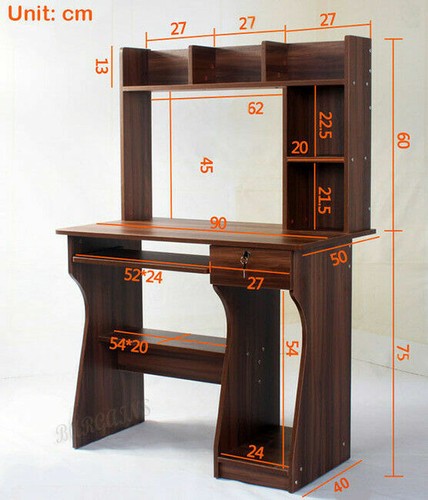 Star Desks Workstation Computer Home Office Study Lock Cabinet Storage Shelves - Picture 6 of 9