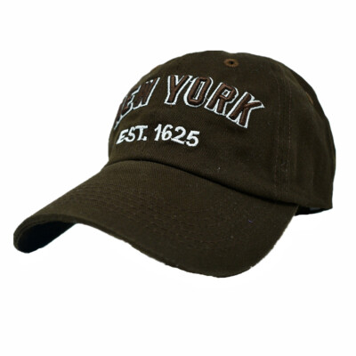 Unisex Adjustable NY Plain Washed 100% Cotton Polo Style Baseball Dad Cap Hats