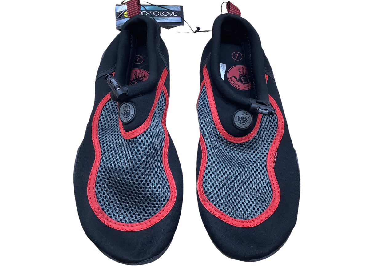 BODY GLOVE Beachcomber Water Shoes Aquasock Beach Resort Surf Black/Red
