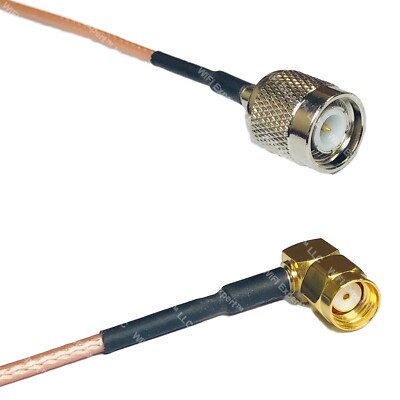 RG316 TNC MALE to RP-SMA MALE ANGLE RF Cable Rapid-SHIP LOT