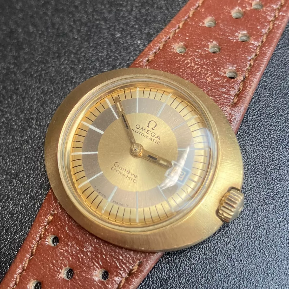 Omega Dynamic Date Original Dial Automatic 1970 Vintage 31mm