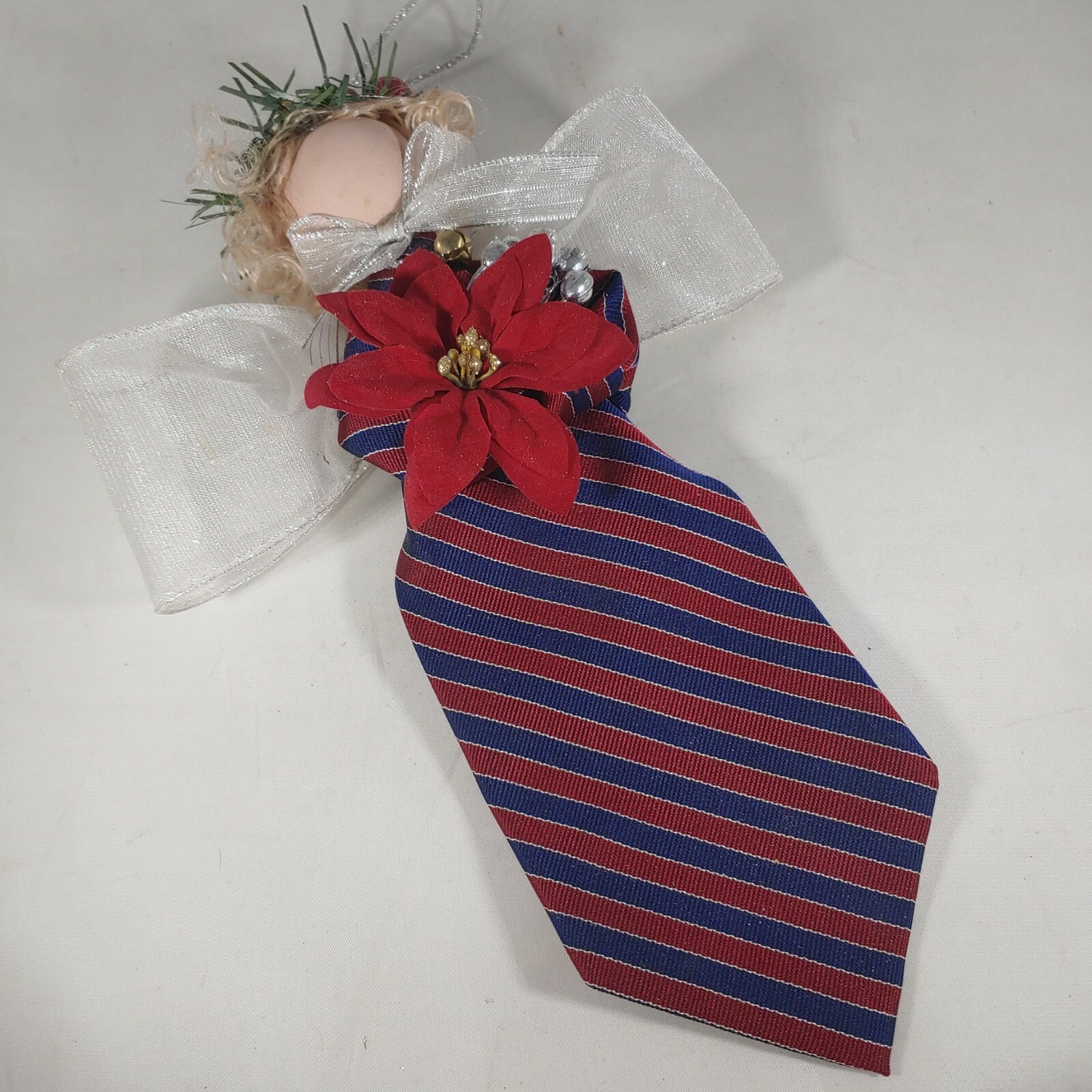 Handmade Angel Necktie Ornament for Christmas Tree or Wall Holiday Decor