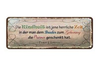 Blechschild Spruch 27X10 Cm Kindheit Bruder Masern Schenkt Deko Schild Tin Sign