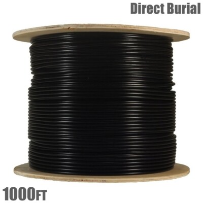 1000FT Cat5E Outdoor Direct Burial Network Ethernet Bulk UTP Cable Gel Filled