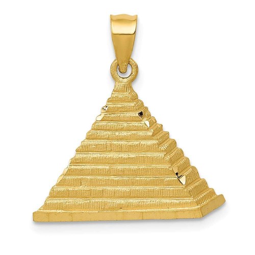14K Yellow Gold Pyramid Pendant | eBay