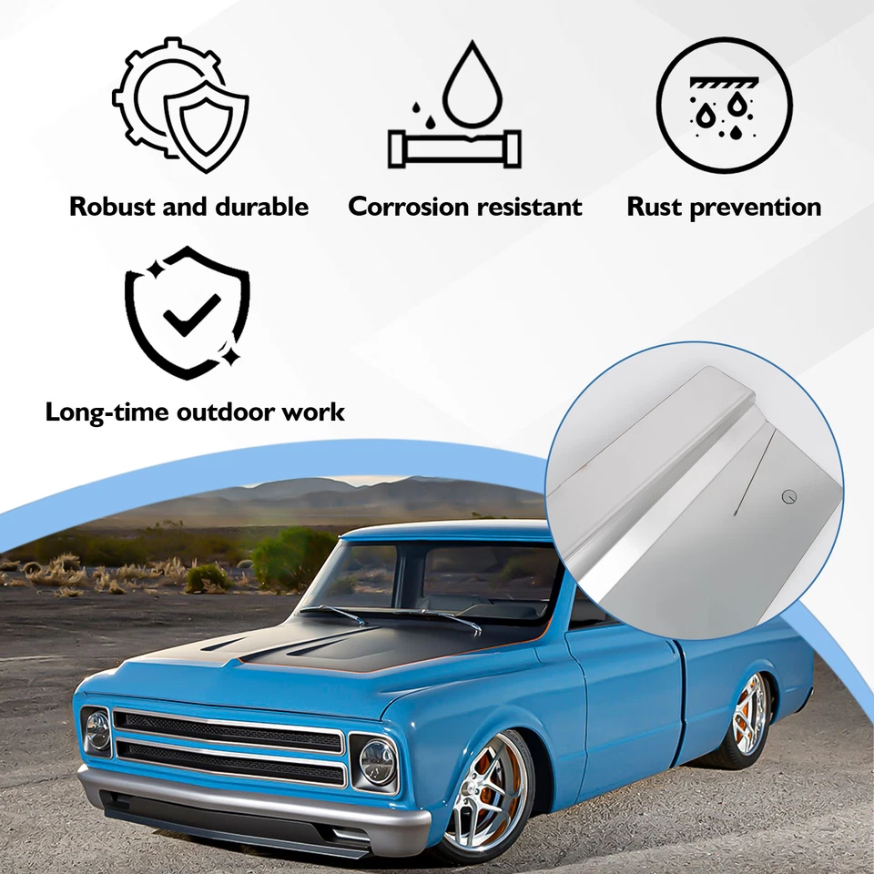 3 Pieces Radiator Filler Panels Kit Smooth Steel for 1969-1972 Chevy GMC C10 NEW Foto 4 de 4