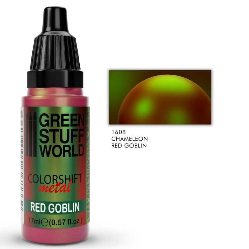 Green Stuff World Colorshift Chameleon Metal Paints Range Red Goblin 17ml - 1608