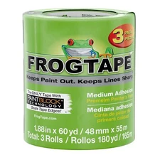 FrogTape Multi Surface Painter's Tape 3 Rolls 1.88 in x 60 yds Green