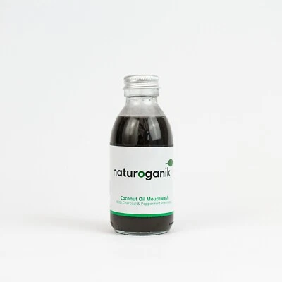 Coconut Oil Mouthwash With Charcoal & Peppermint Freshness (150 ml). Pulling Oil