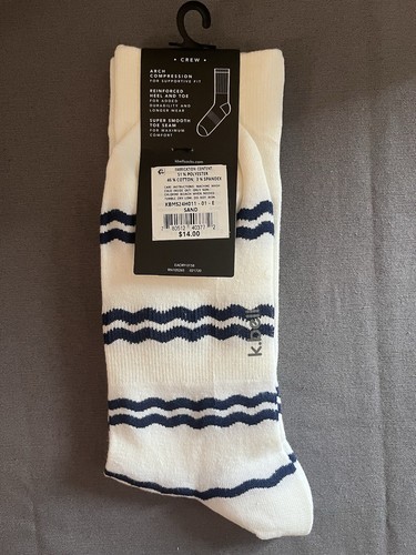 K Bell Sea Ya Yachty Beach Novelty Preppy White Loafer Socks Mens 10-13 NWT - 第 2/2 張圖片