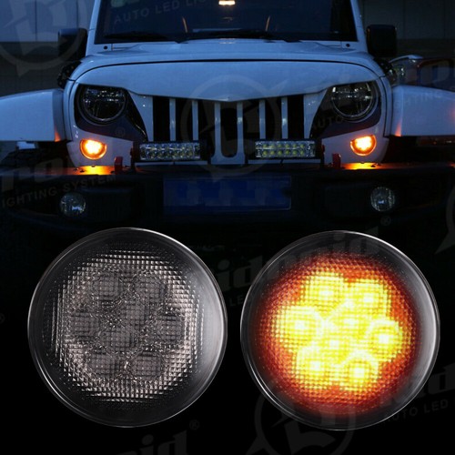 Faro LED de 7" + señal de giro + kit de guardabarros de luces antiniebla para Jeep Wrangler 07-17 JK - Imagen 4 de 12