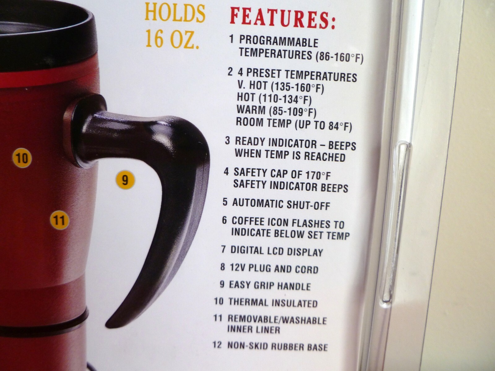 NEW JLR Gear Smart Mug 2, 12V Programmable Hot/Cold 16 oz. Travel Mug