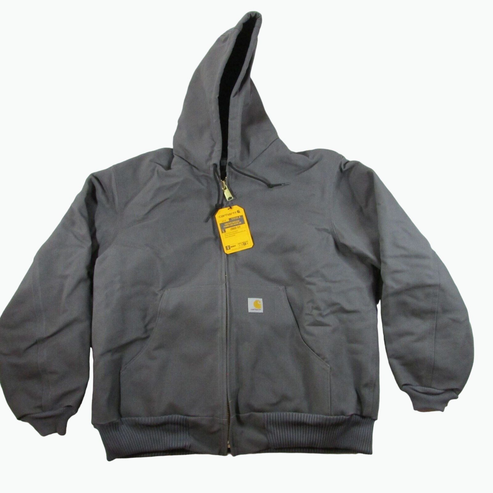 Carhartt Men's 2XL Quilted Flannel-Lined Duck Active Jacket in Gravel