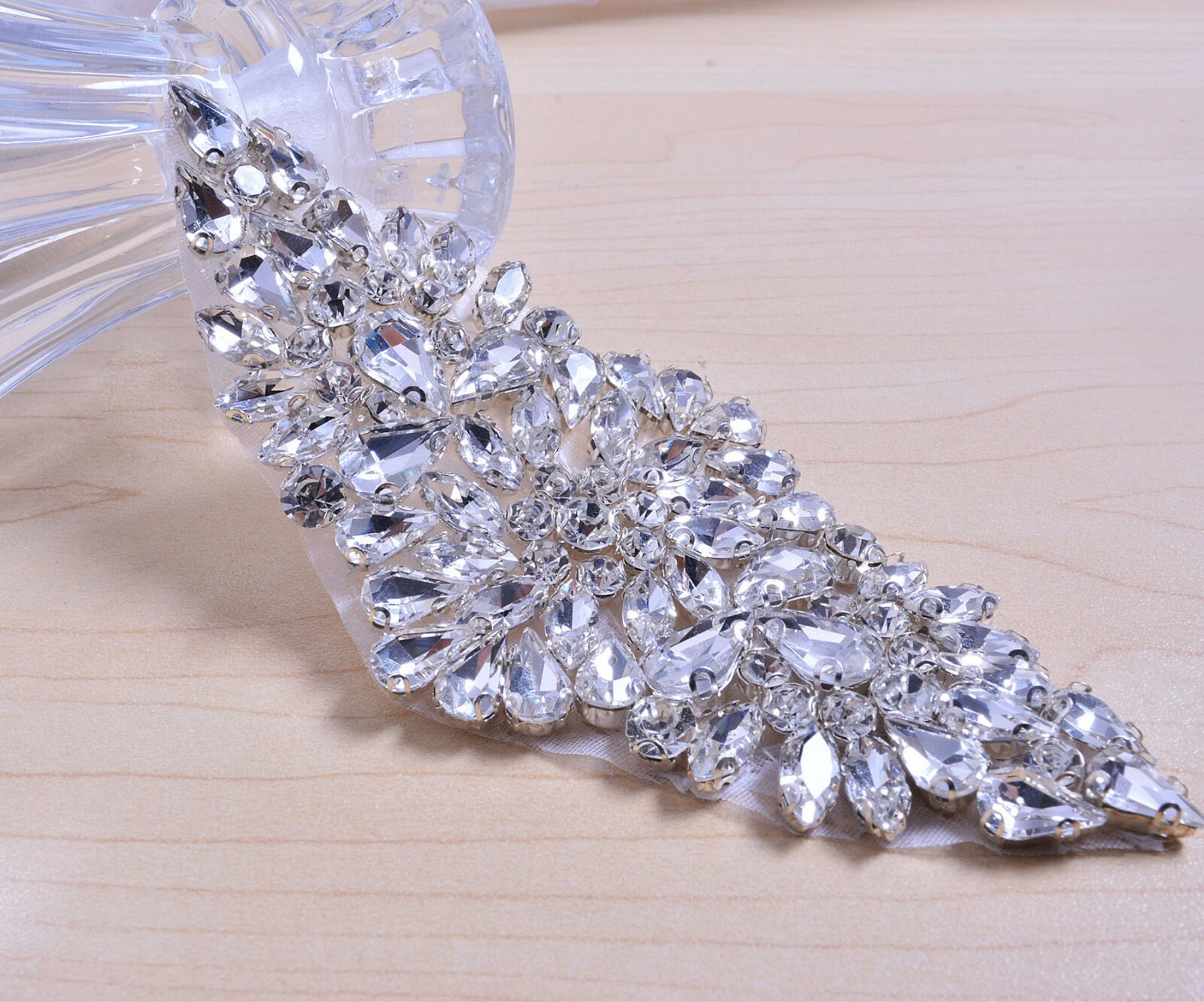 Estrás Boda Faja Cinturón Artesanal Cristal Disfraz Vestido de Noche Hágalo usted mismo Aplique