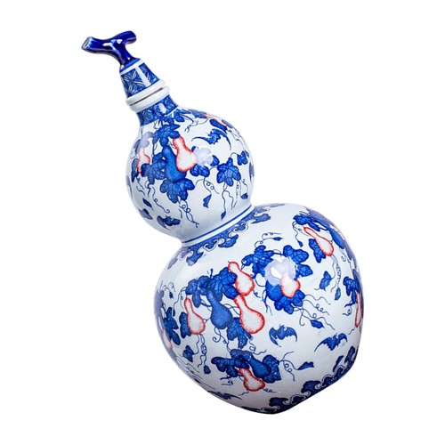 Weinflasche Aus Blauem Und Weißem Porzellan Reisen Vorratsflasche - Bild 2 von 12