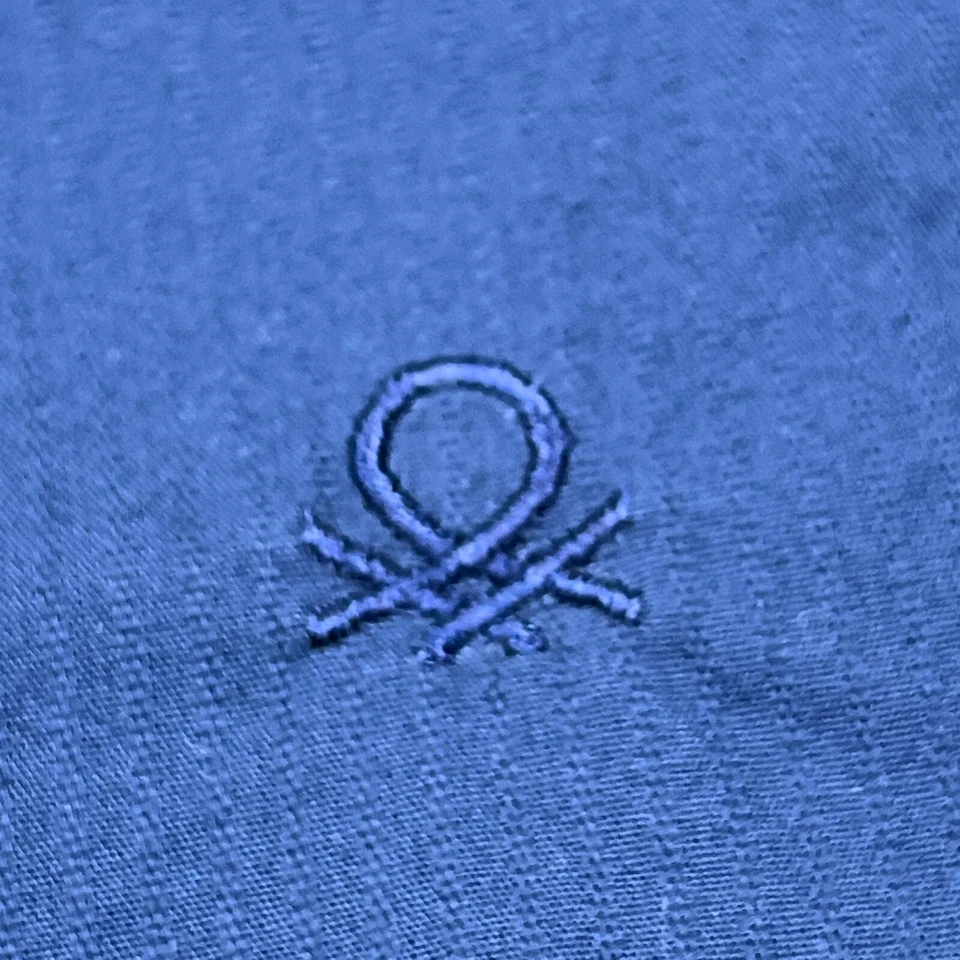 Camisa United Colors of Benetton Manga Larga Abotonada Azul Niños Grande (KL) Foto 3 de 4