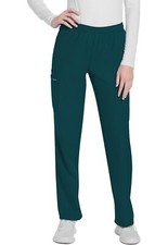 Cherokee Scrubs Women's Mid-Rise Pull-on Slim Leg Cargo Petite Pant CK281AP CAR