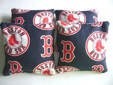 BOSTON RED SOX CORNHOLE BEAN BAGS SET OF 4 TOP QUALITY REGULATION TOSS GAME