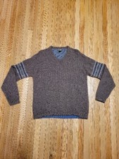 Vintage Woolrich Long Sleeve Crew Neck Pullover Wool Sweater Brown Adult Size L