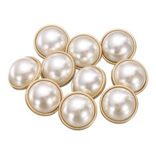 10 pezzi bottoni da cucire in metallo oro perlato 23 mm bottoni rotondi per cappotto donna, #1