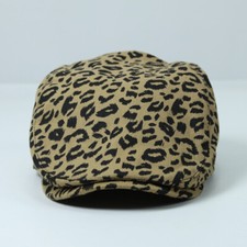 Lady Leopard Print Flat Newsboy Cap Adjustable Buckle Casual Beret Hat Sexy Chic