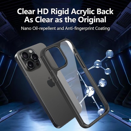 Coque iPhone 15 14 13 12 11 Pro Max Rigide Antichoc Transparente Renforcée - Afbeelding 8 van 15