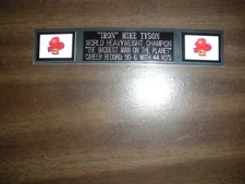 MIKE TYSON (BOXING) ENGRAVED NAMEPLATE FOR PHOTO/POSTER/GLOVES/TRUNKS