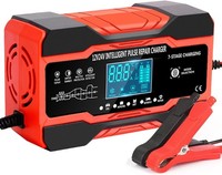 10A Smart Autobatterie LadegeräT 12V/24V 7-Stufen Lcd Agm Gel Blei-SäUre