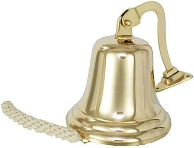 11'' Vintage Nautical Brass Ship Door Bell With Hanging Wall Mounted Bracket Gift