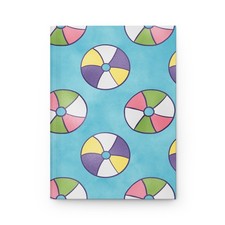 Colorful Beach Ball Hardcover Journal, Summer Travel Notebook, Gift for ... 