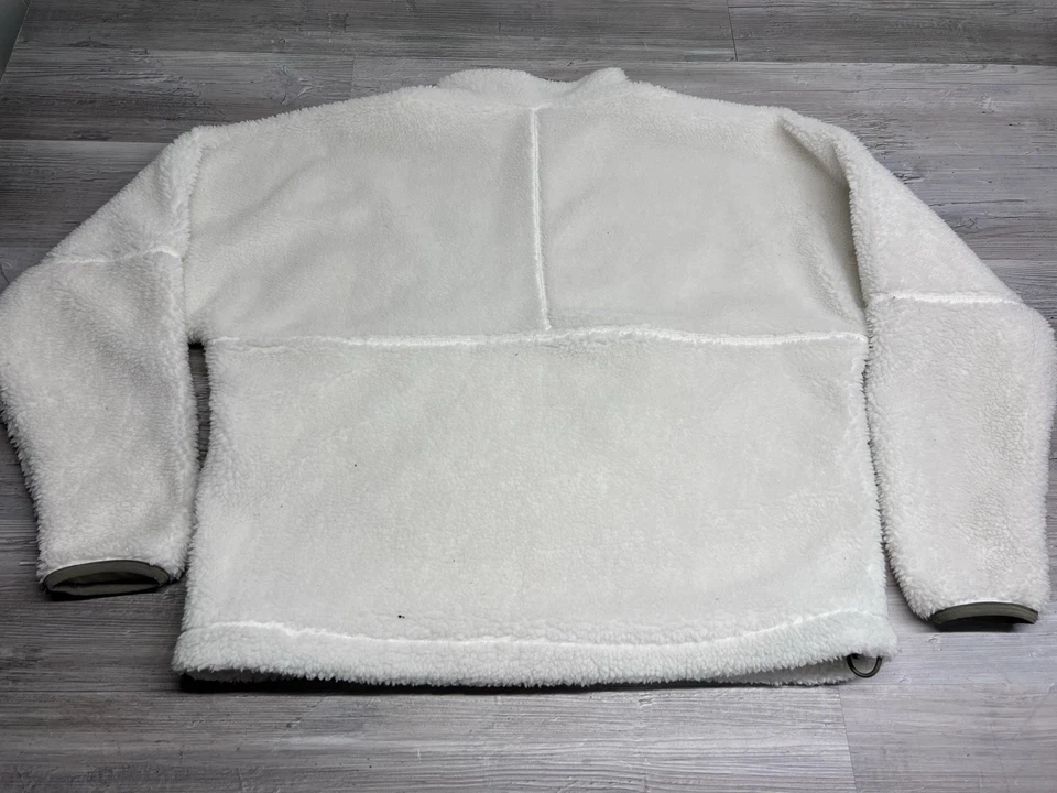 Suéter Nike Sherpa Polar 1/4 Cremallera Adulto Talla M Blanco Pullover Cremallera Bolsillo Frontal Foto 2 de 4