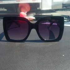 Gucci Oversized Square Black Women's Sunglasses Plastic Frame  Lens