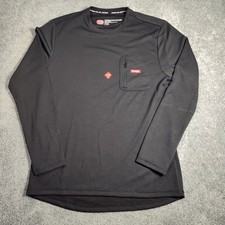 Wrangler Workwear Men's L Black Long Sleeve Pocket T-Shirt 50/50 Blend
