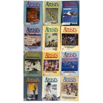 The Artist's Magazine 1987 Full Year Set Jan-Dec Painting Techniques Art Vintage