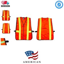 High Visibility Reflective Safety Vest with Multi-Function Pockets ANSI Class 2