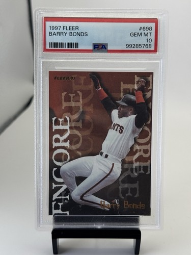LOW POP 1997 FLEER #698 BARRY BONDS GIANTS PSA 10 SAN FRANCISCO CARD