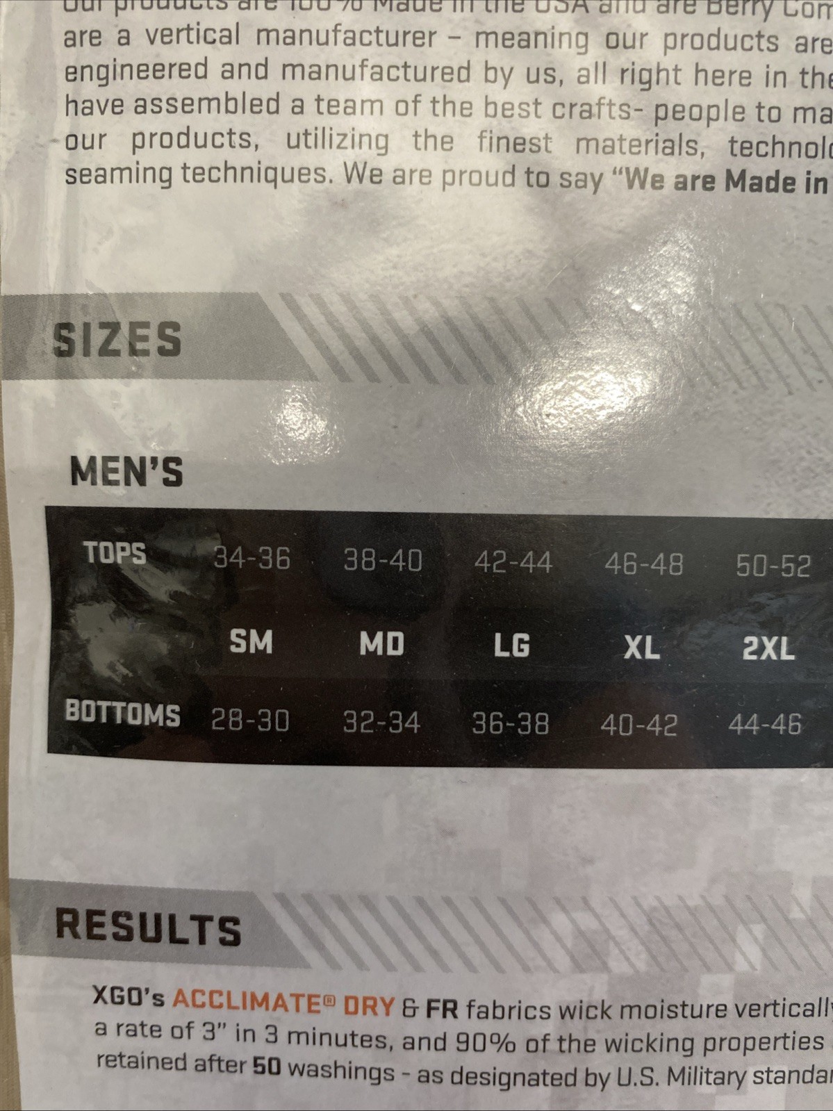 Xgo Phase 4 Acclimate Dry Heavyweight Tech Face Fleece Men's Size XL New