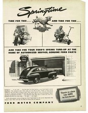 1946 Ford Service Time For Spring Tune Up Vintage Print Ad 1946 Ford Service Time For Spring Tune Up Vintage Print Ad