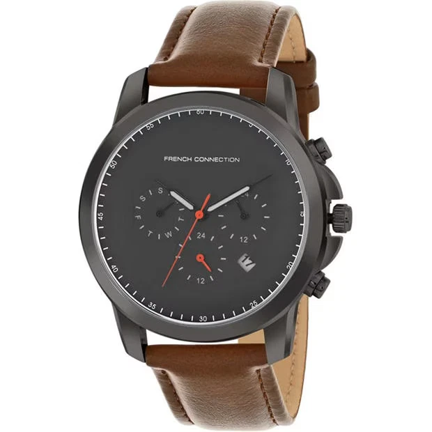 Аналоговые мужские кварцевые часы French Connection Czar Grey 44 мм серый циферблат - Изображение 3 из 4